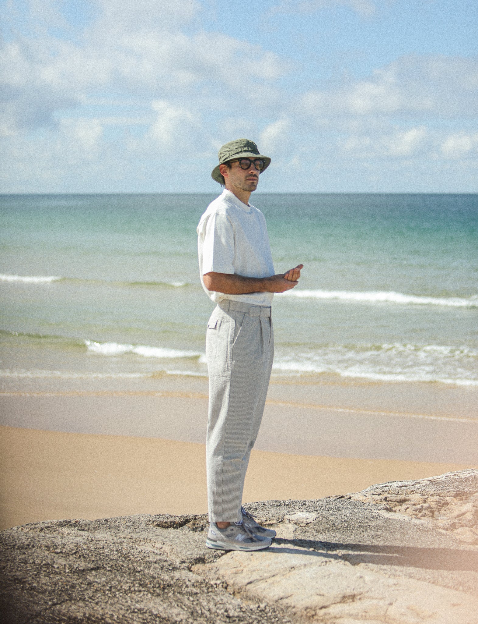 Chino Militaire Seersucker Crème - Comfort Fit - Image 9