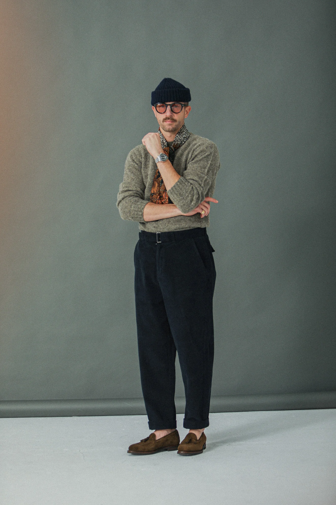 Military Pant Velours Navy - Comfort Fit