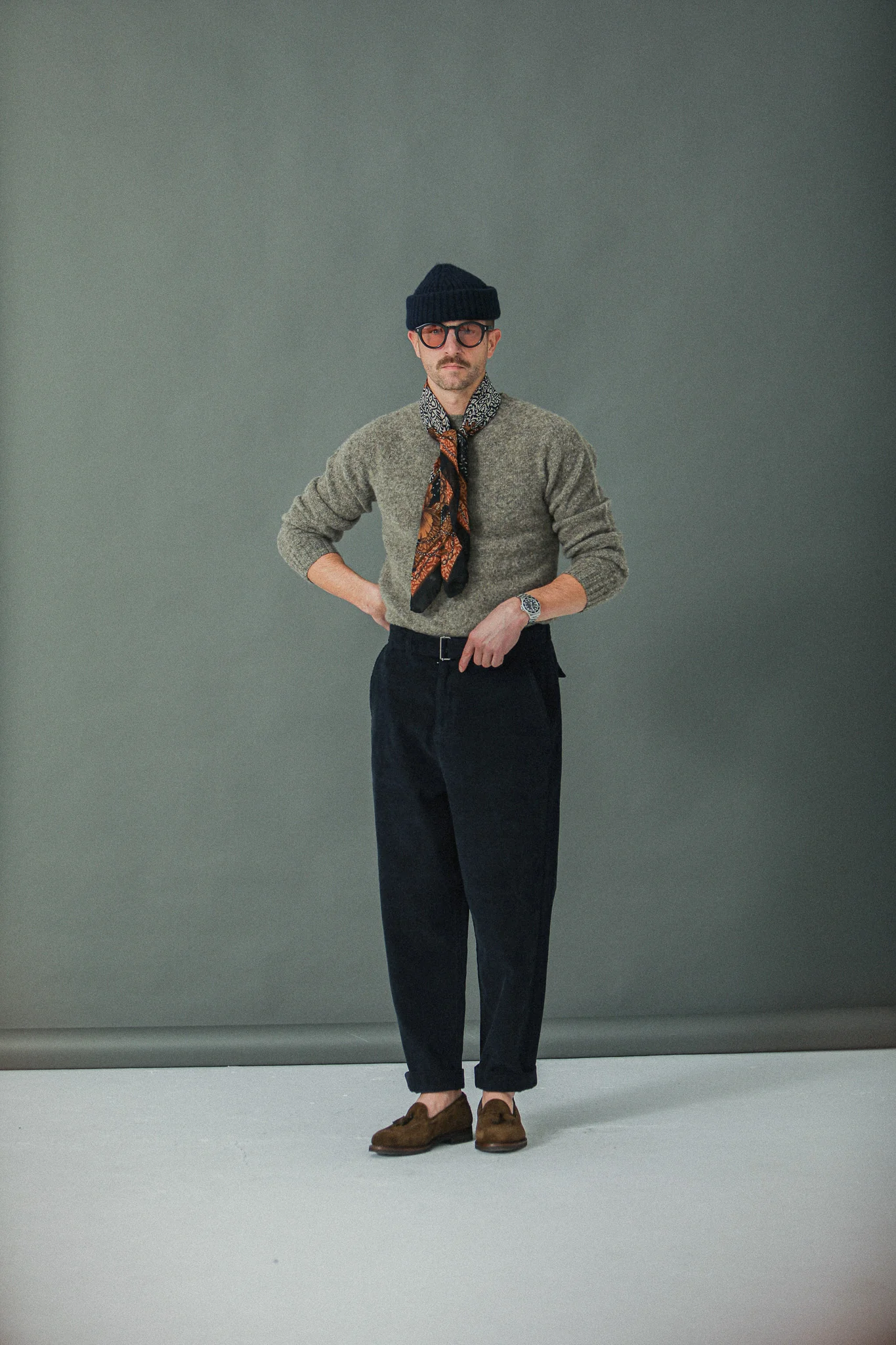 Military Pant Velours Navy - Comfort Fit - Image 4