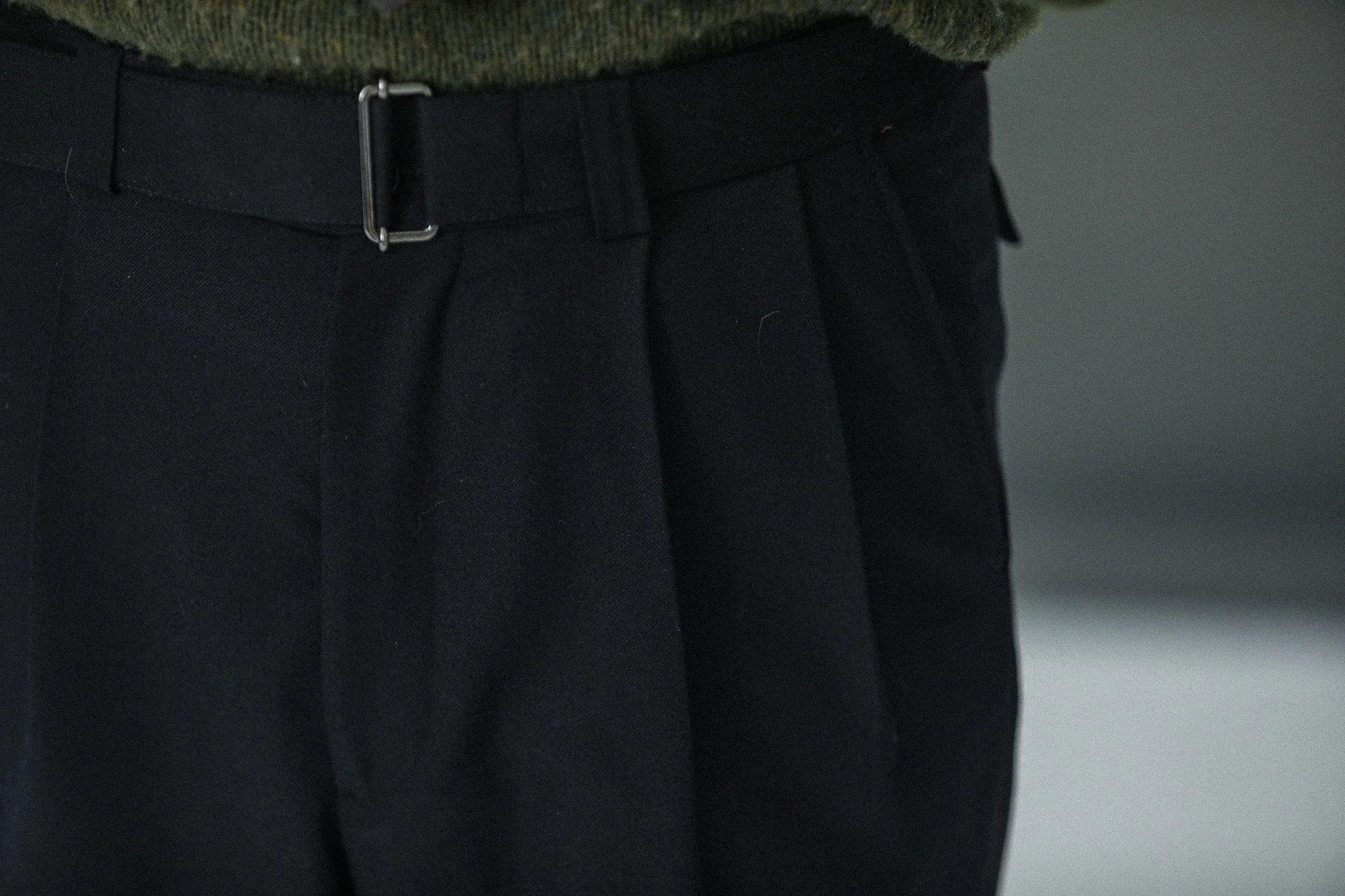 Pantalon Double Pince Flanelle Noir - Coupe Balloon - Image 6