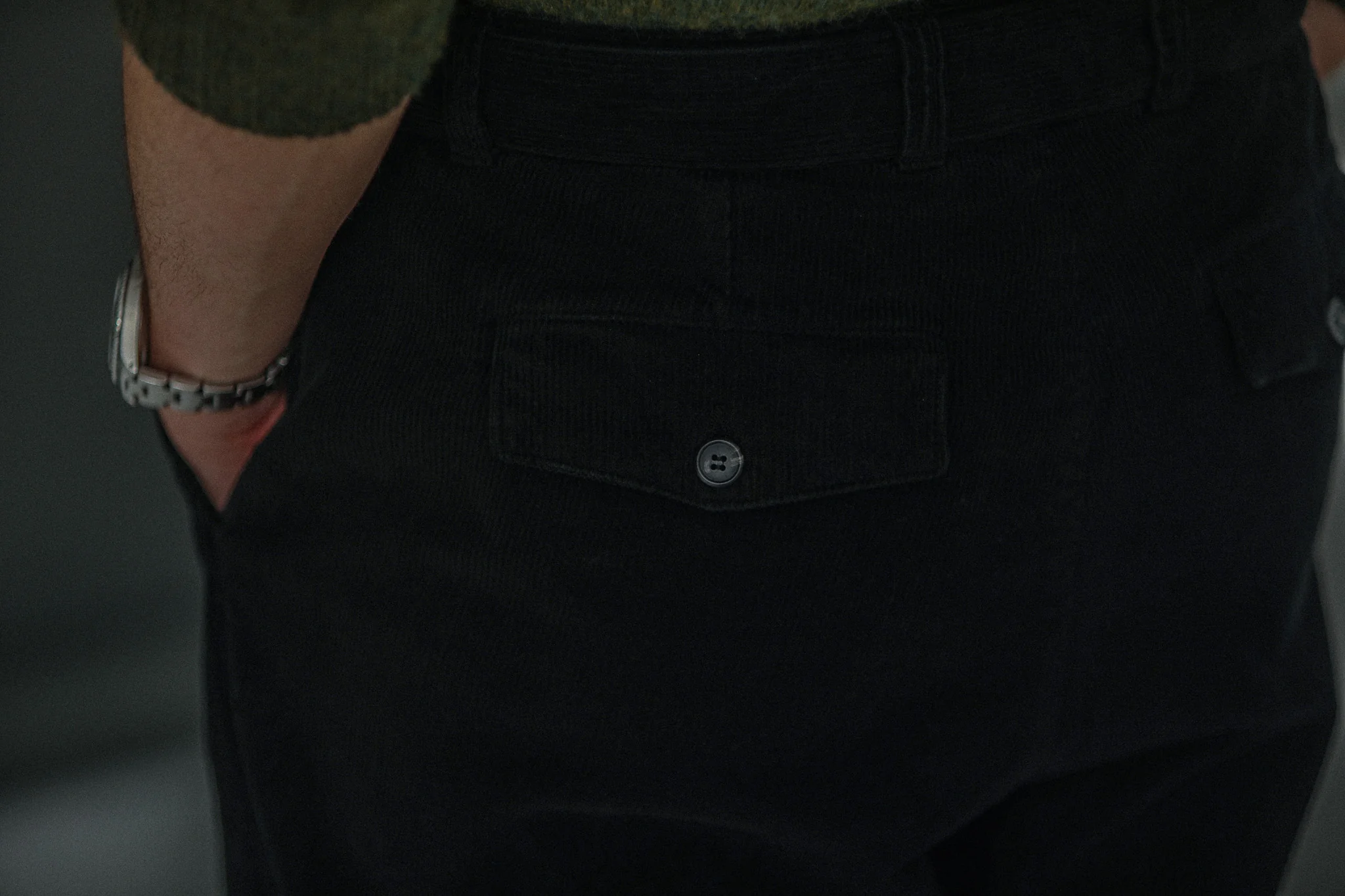Military Pant Velours Noir - Comfort Fit - Image 6