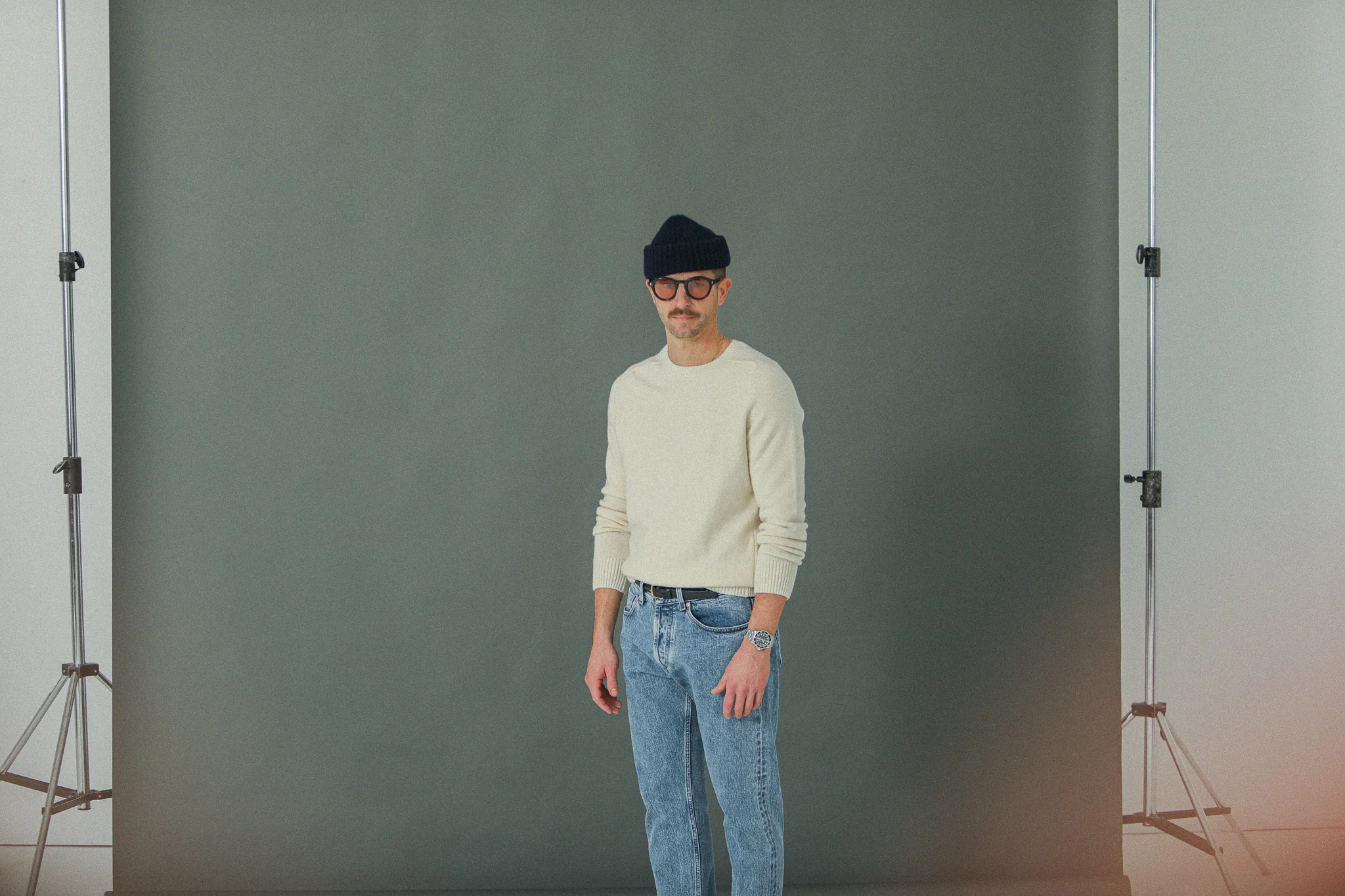 Pull Col Rond Lambswool Crème - Image 3