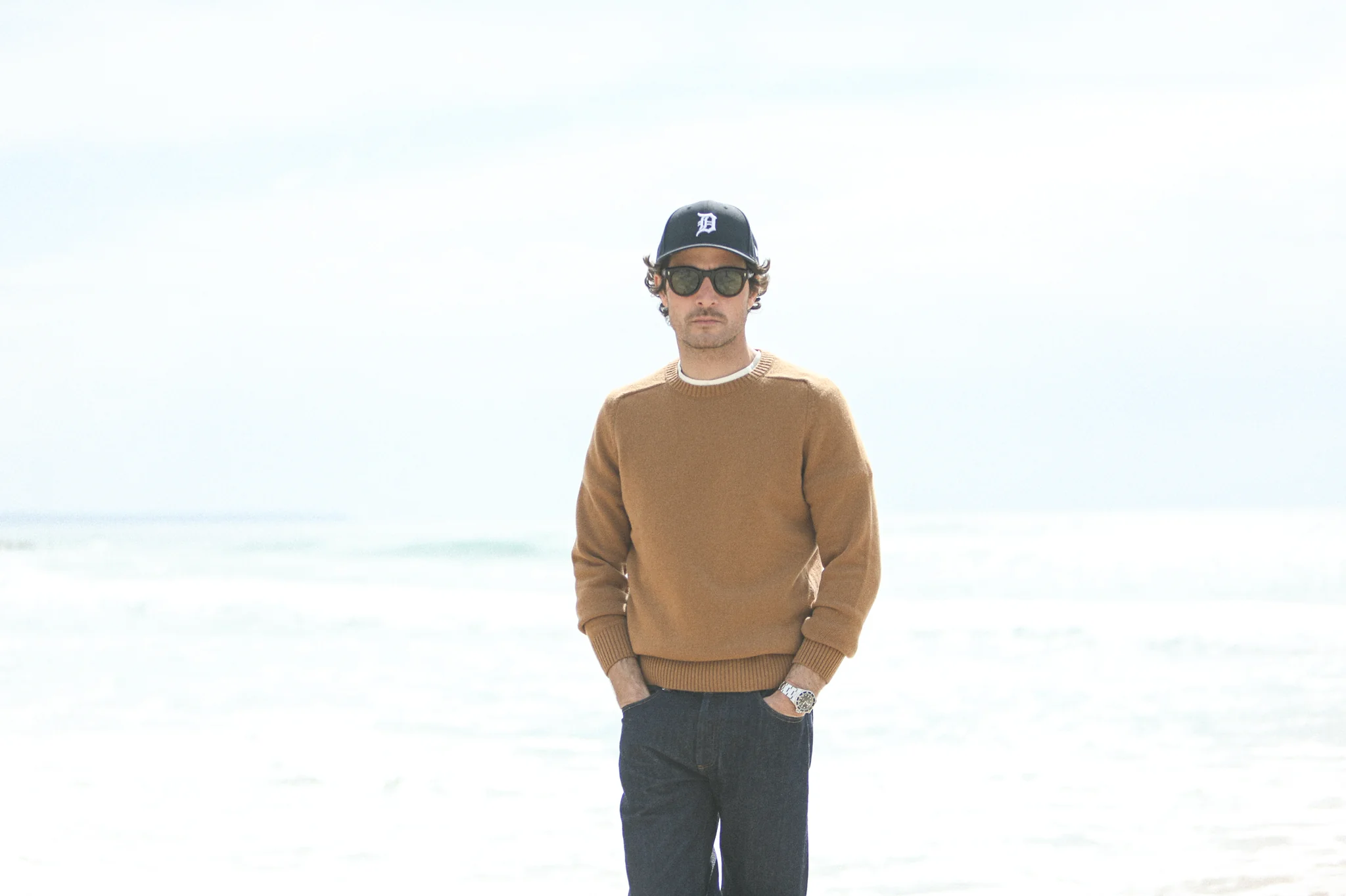 Pull Col Rond Lambswool Camel - Image 3