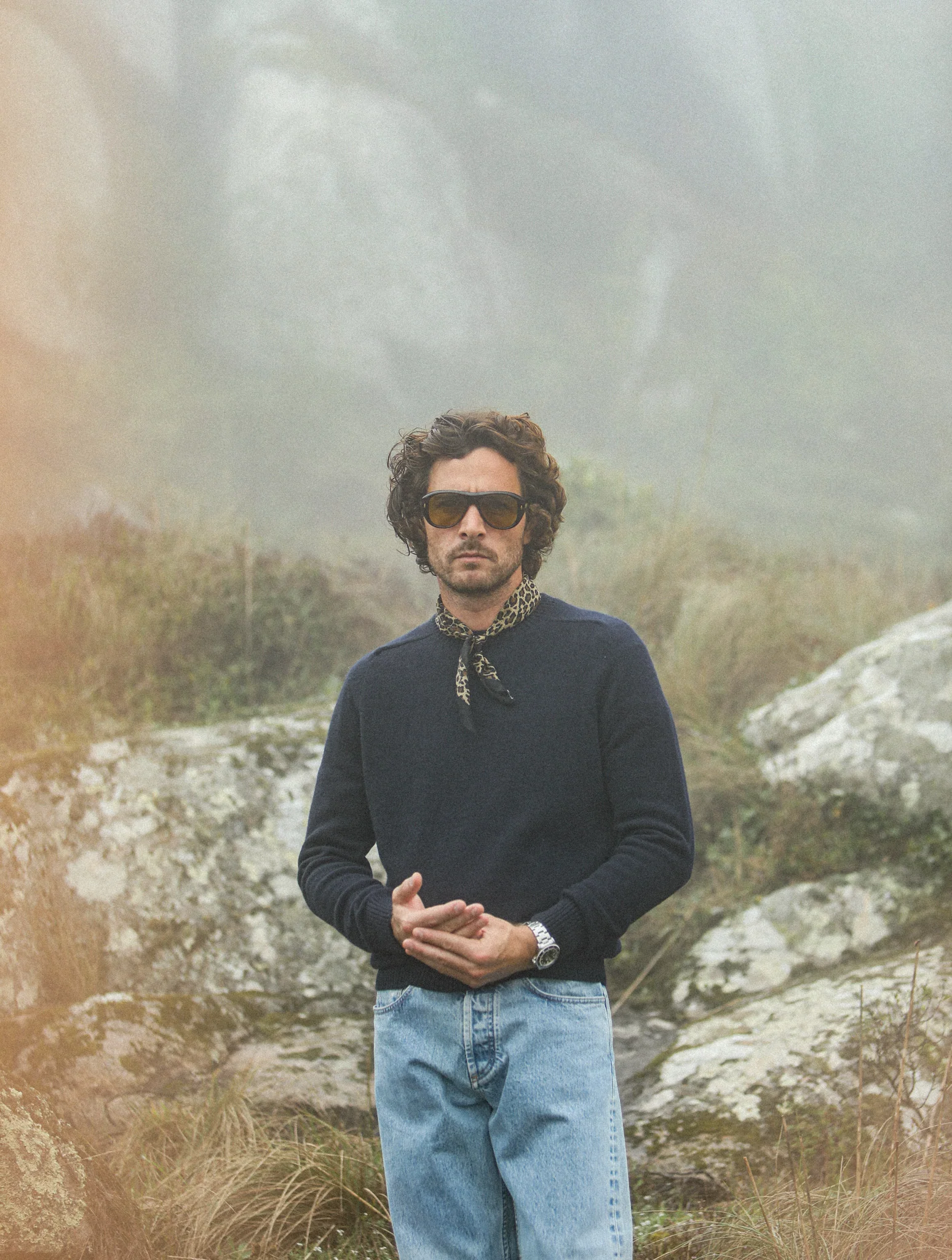 Pull Col Rond Lambswool Marine - Image 4