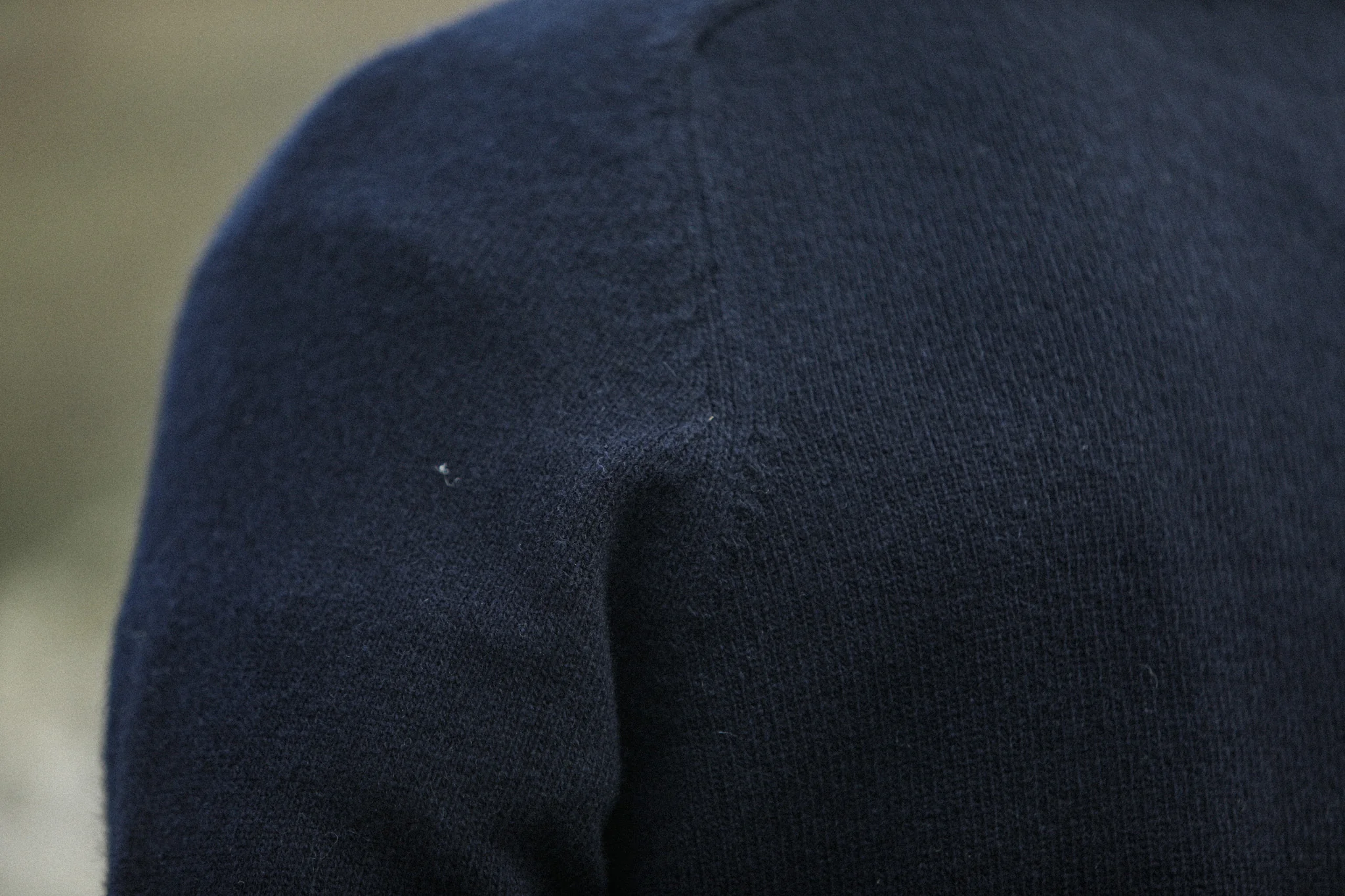 Pull Col Rond Lambswool Marine - Image 5