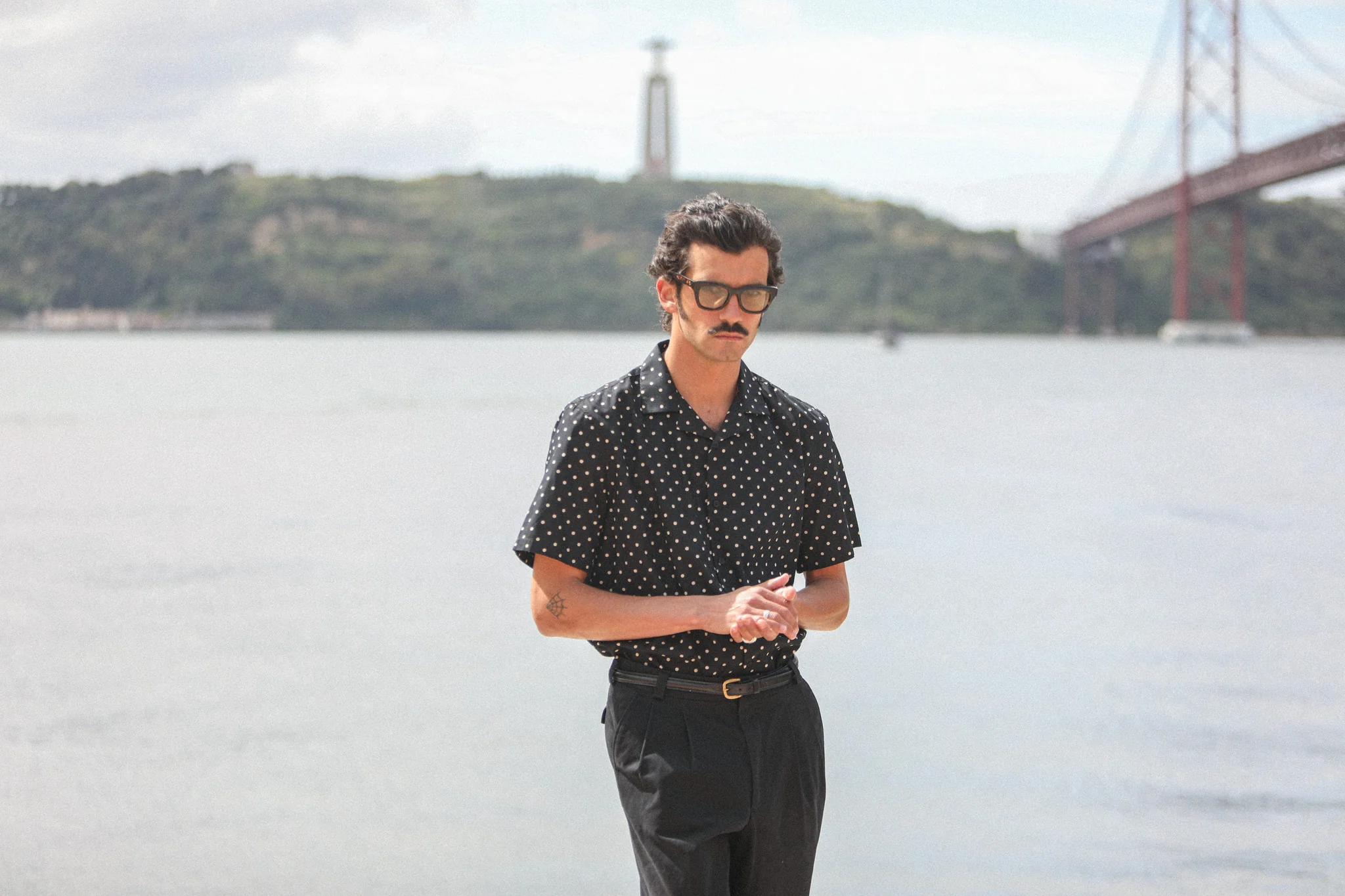 Camp Collar Japanese Polka Dot Black - Image 10