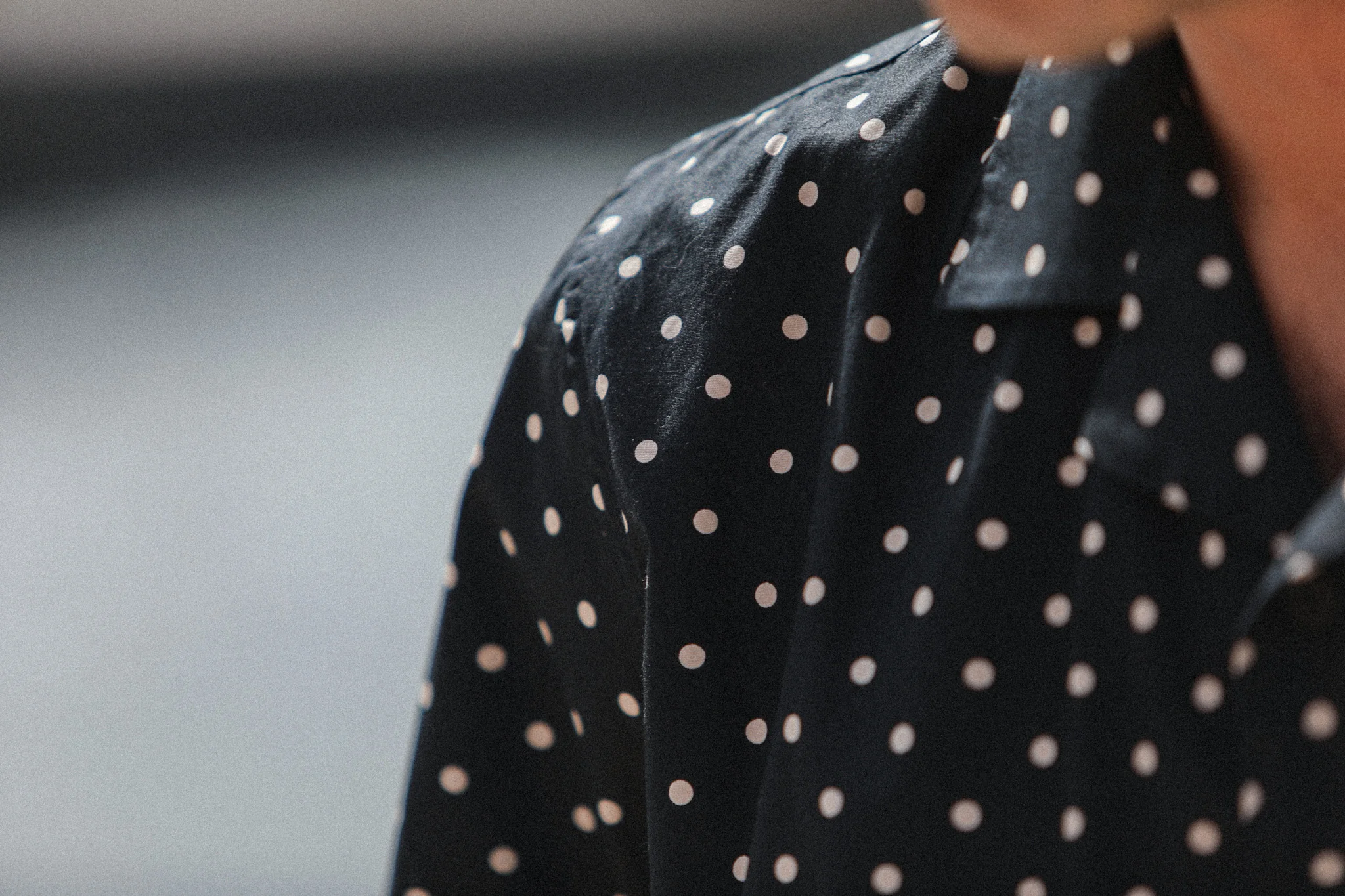 Camp Collar Japanese Polka Dot Black - Image 7