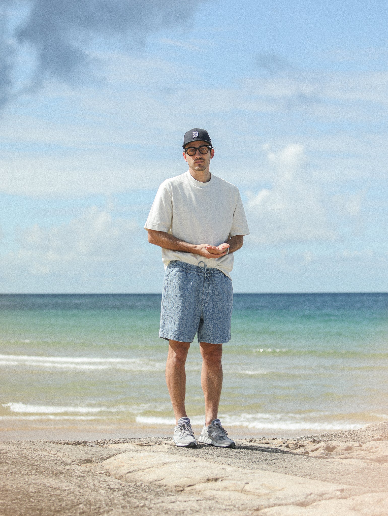Beach Short - Denim Paisley Bleach - Image 4