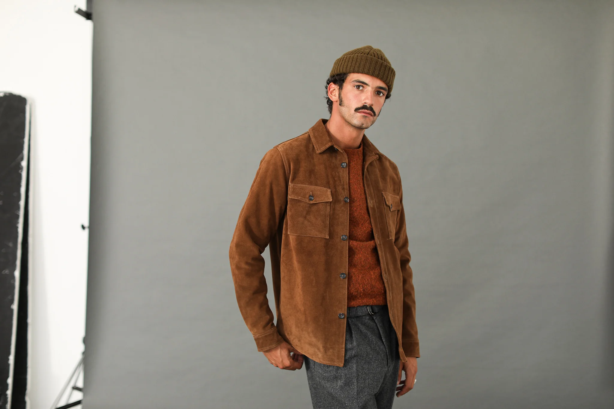 Surchemise Cuir Suédé Tabac - Image 10
