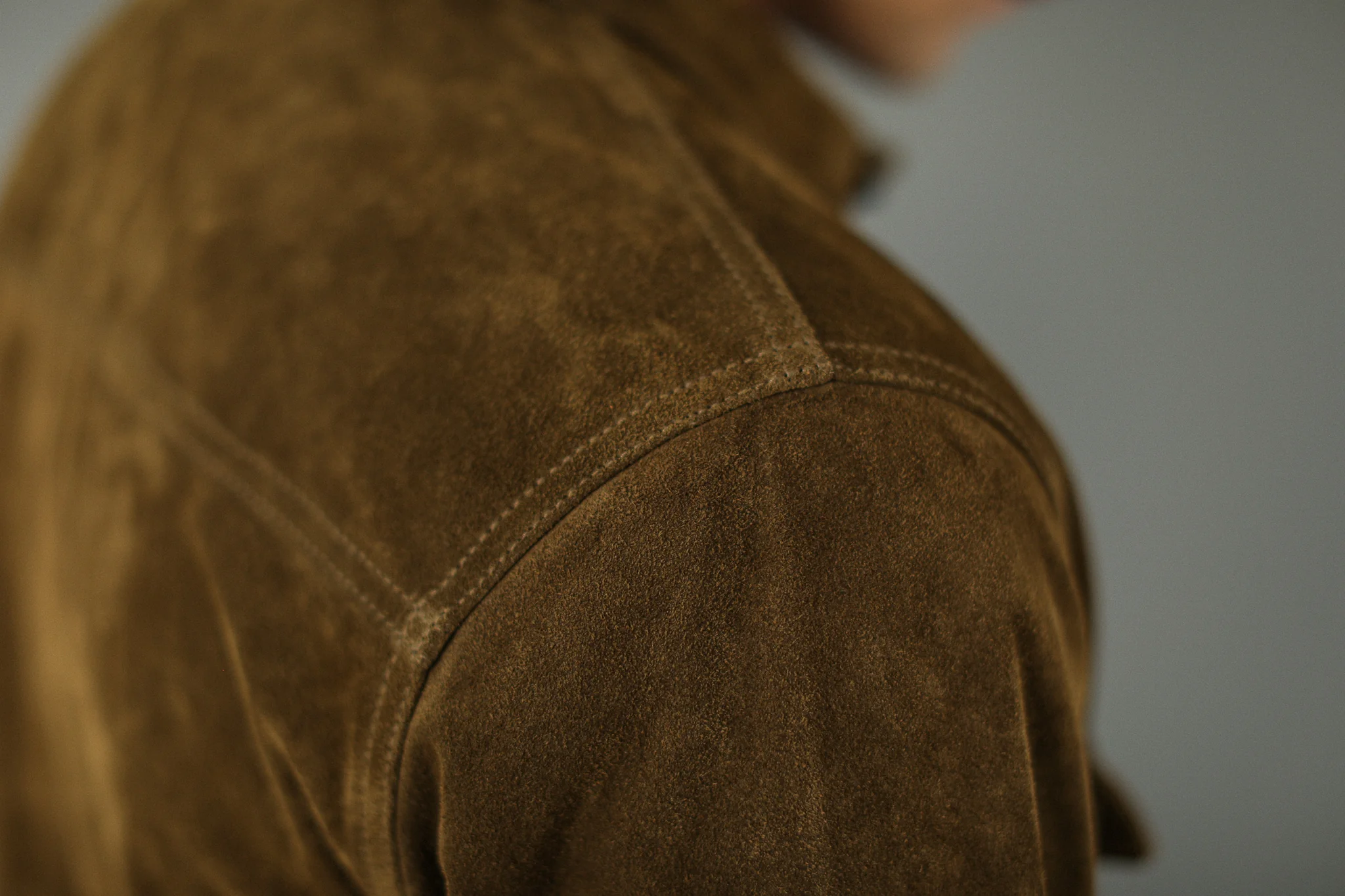 Surchemise Cuir Suédé Olive - Image 10