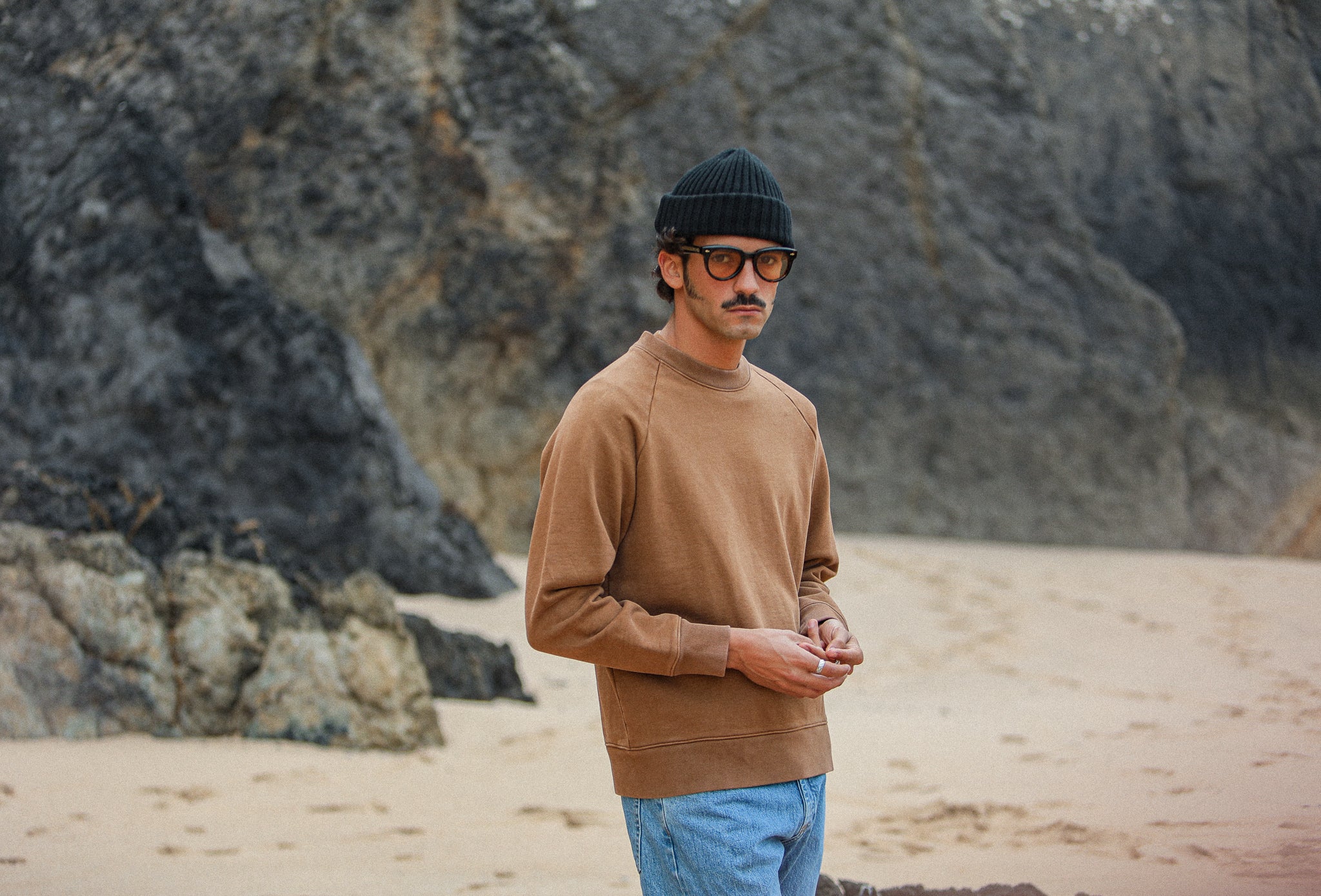 Sweatshirt Raglan Acid Wash Brown - Image 3