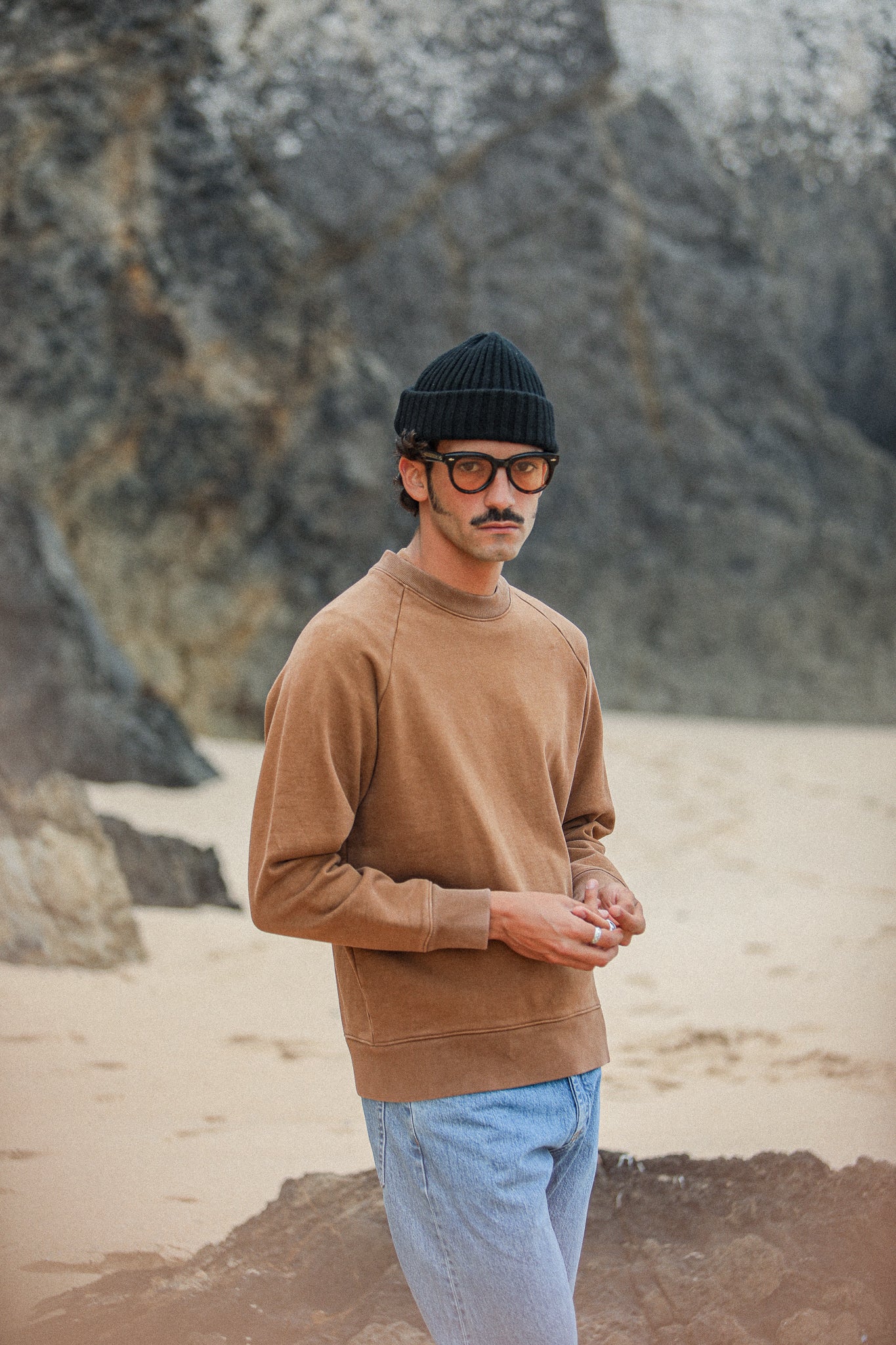 Sweatshirt Raglan Acid Wash Brown - Image 4