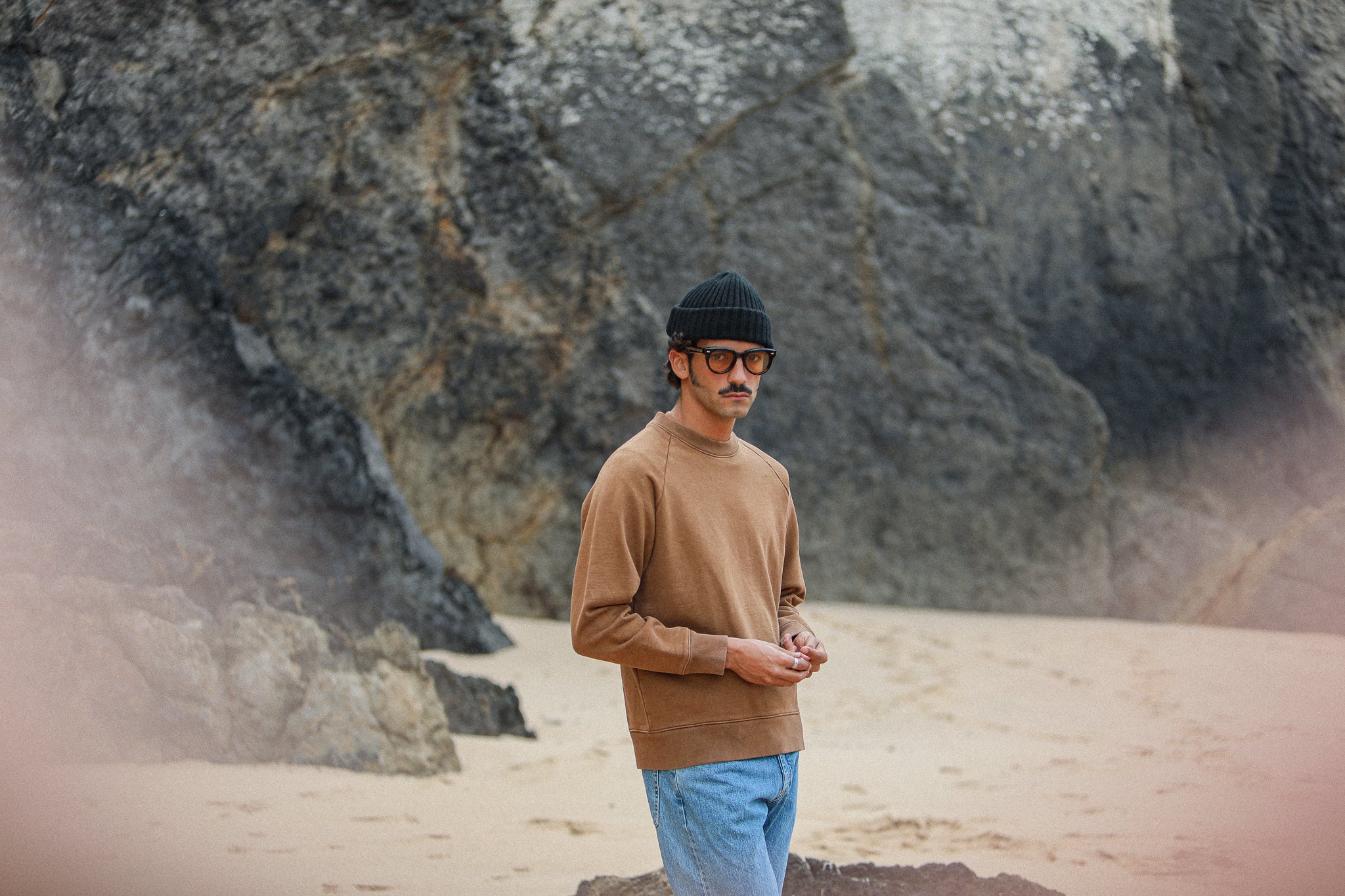 Sweatshirt Raglan Acid Wash Brown - Image 6