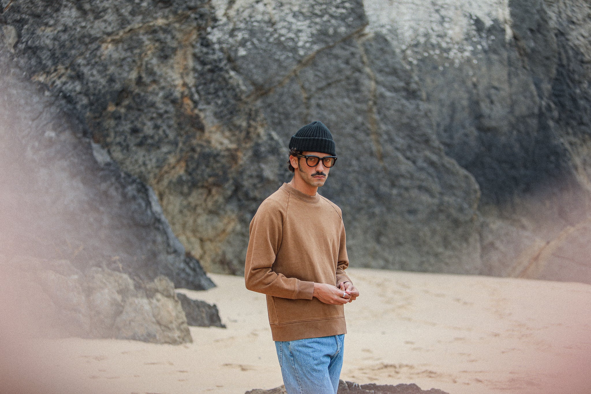 Sweatshirt Raglan Acid Wash Brown - Image 7