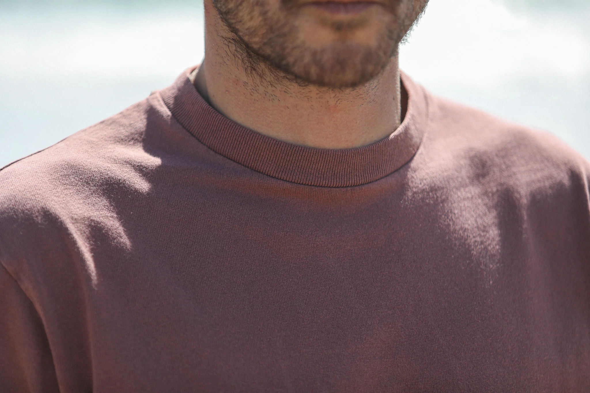 Tee-Shirt Comfort Acid Wash Dark Plum - Image 6