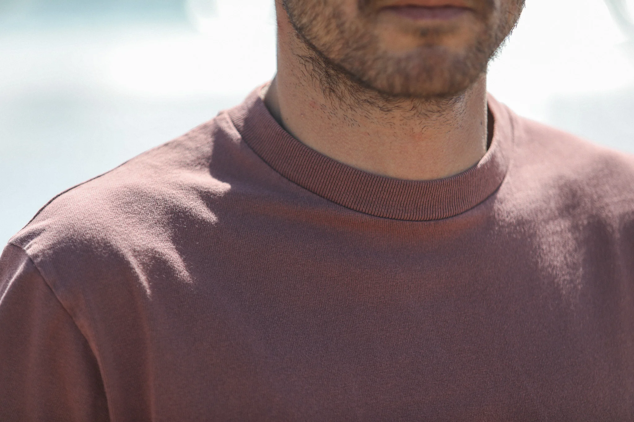 Tee-Shirt Comfort Acid Wash Dark Plum - Image 7