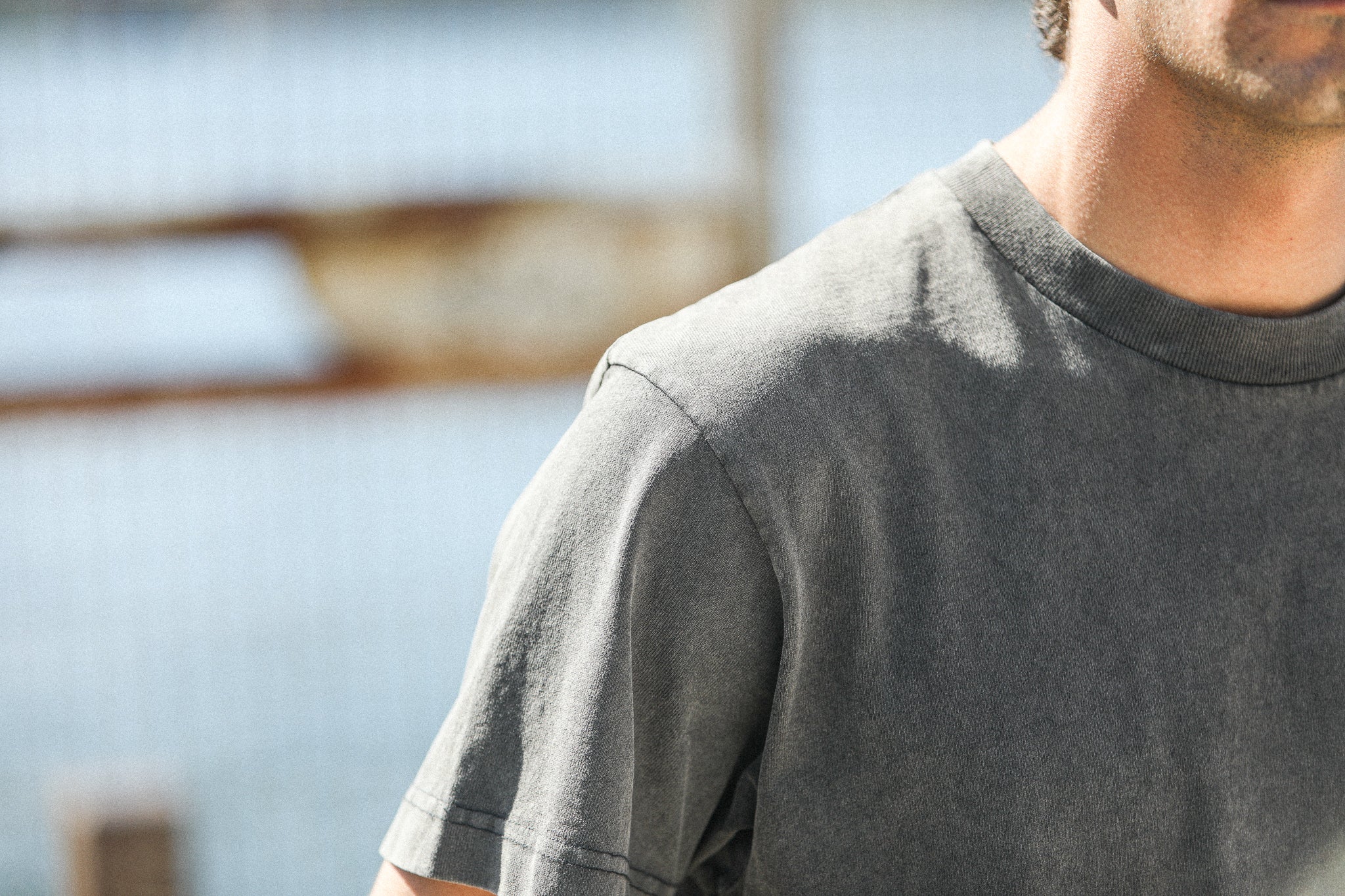 Tee-Shirt Comfort Acid Wash Grey - Image 8