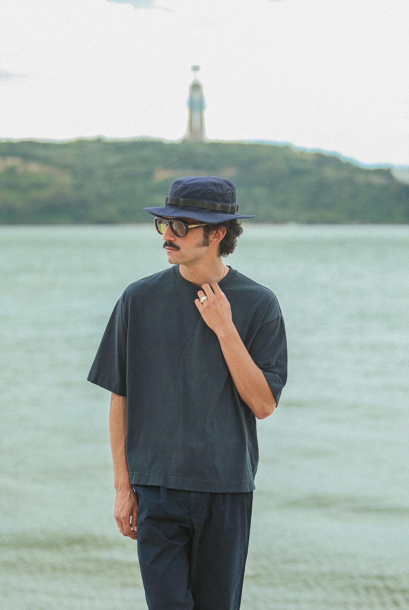 Tee-Shirt Oversize Acid Wash Indigo