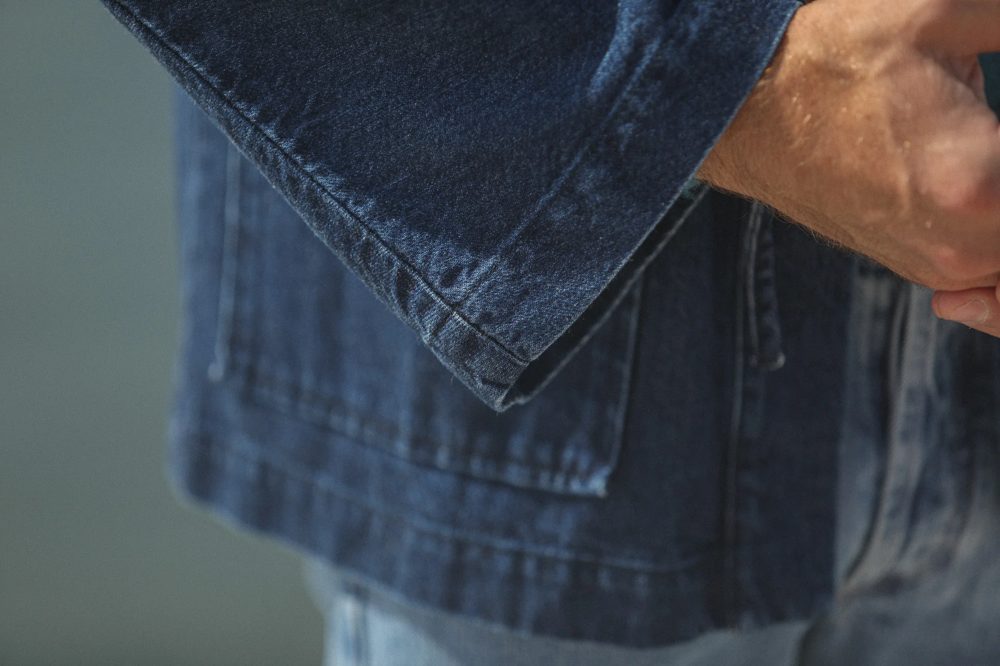 Veste Kimono Denim Japonais Stonewash - Image 6